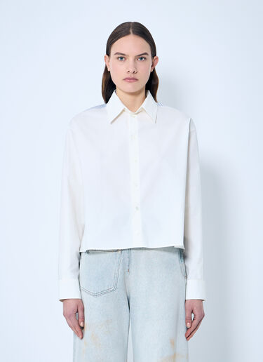 MM6 Maison Margiela Cropped Contrast Shirt White mmm0259003