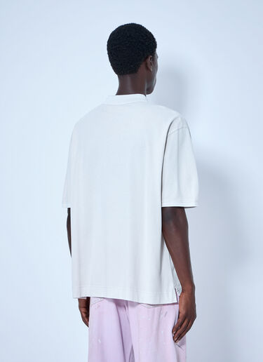 LN-CC® - Acne Studios: 洗水标志Polo衫 - 白色 Acne Studios 洗水标志Polo衫 白色 acn0165015