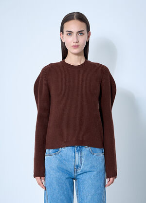 The Row Puff Sleeve Sweater Grey row0260037