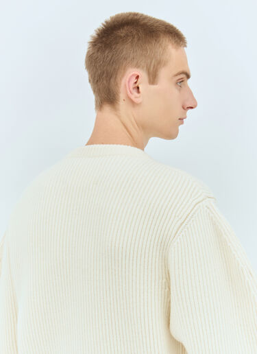 Jil Sander Crewneck Wool Sweater Cream jil0158003