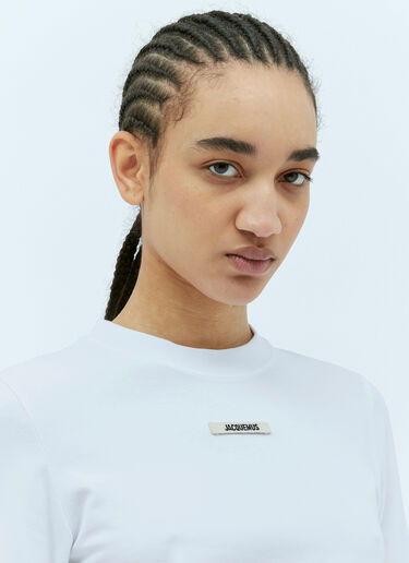 Jacquemus Le T-Shirt Gros Grain White jac0256036