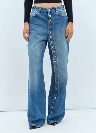 Buttoned Leg Jeans Jean Paul Gaultier Buttoned Leg Jeans Blue jpg0357002