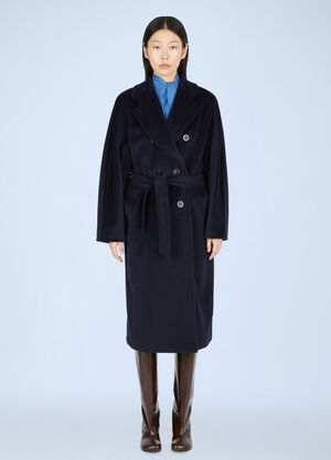 Max Mara Madame 101801 Coat Blue max0242011