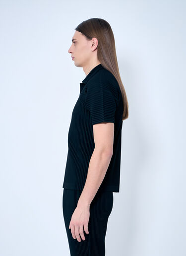 Homme Plissé Issey Miyake Pleated Polo Shirt Black hmp0159015