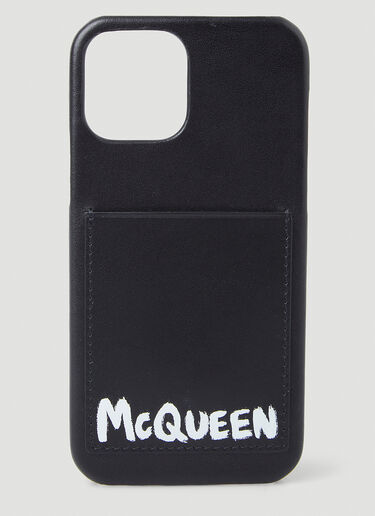 Alexander McQueen Graffiti Pocket iPhone 12 Pro Case Black amq0147065