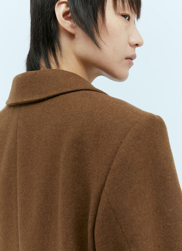 Boxy Single Breasted Blazer Lemaire Boxy Single Breasted Blazer Brown lem0254002