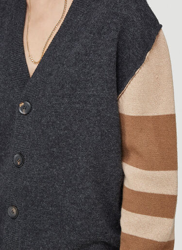 Pringle of Scotland Repurposed V-Neck Cardigan Grey pos0144001