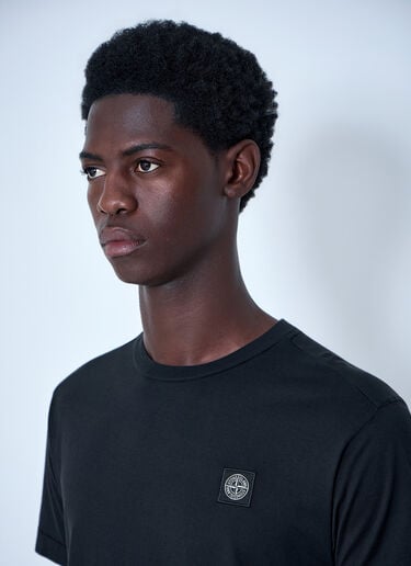 Stone Island Cotton Jersey Logo T-Shirt Black sto0164099