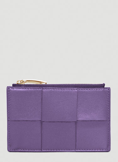 Bottega Veneta Zipped Card Holder Purple bov0245070