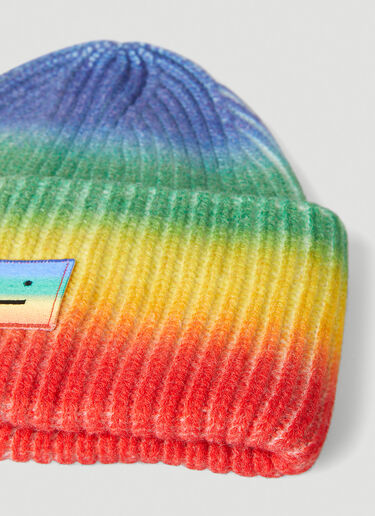 Acne Studios Rainbow Face Patch Beanie Hat Multicolour acn0349008