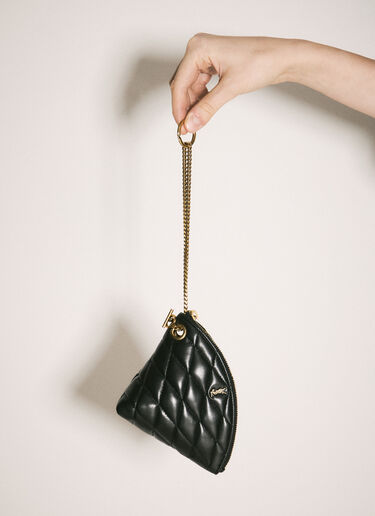 Saint Laurent Sade Triangle Coin Purse Black sla0257110