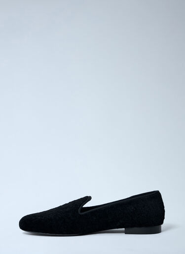 Shearling-Lined Suede Loafers TOTEME Shearling-Lined Suede Loafers Black tot0263056
