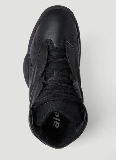 Aw Hoop Leather Sneakers Alexander Wang Aw Hoop Leather Sneakers Black awg0253034