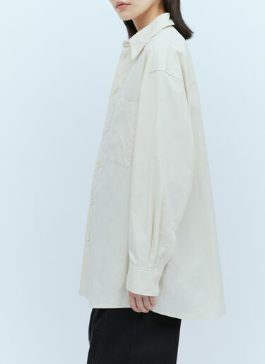 Oversized Long Sleeve Shirt Lemaire Oversized Long Sleeve Shirt Beige lem0254003