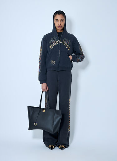 Balenciaga Tacky Tattoo Zip-Up Sweatshirt Black bal0259061