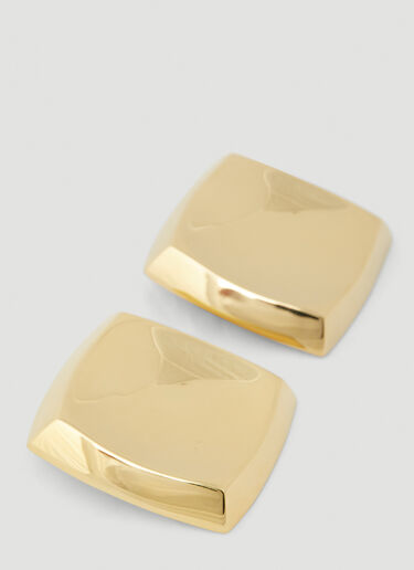 Saint Laurent Curvy Square Earrings Gold sla0252096