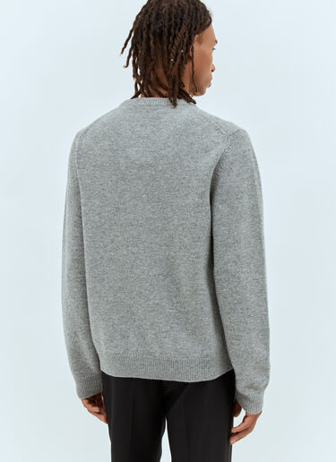 徽标提花羊毛衫 Gucci 徽标提花羊毛衫 灰色 guc0157025