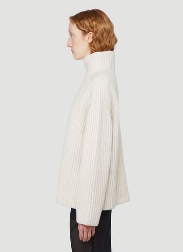 Acne Studios Turtleneck Wool-Knit Sweater Beige acn0242021