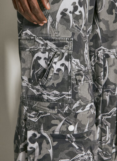 Han Kjøbenhavn Camo Printed Cargo Pants Grey han0154001