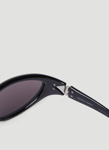 타원형 랩 어라운드 선글라스 Bottega Veneta 타원형 랩 어라운드 선글라스 블랙 bov0352006