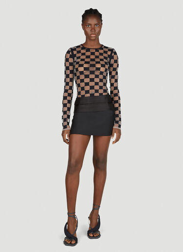 チェック柄トップ Sportmax チェック柄トップ ブラック spx0252023
