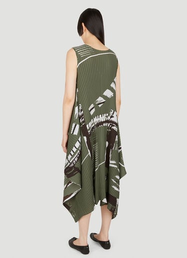 Issey Miyake Doro Pleats Dress Green ism0249010