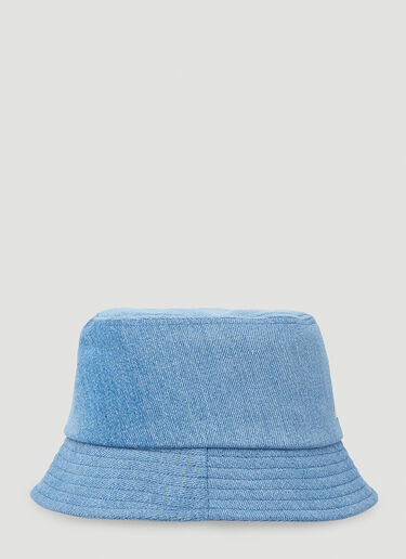 Isabel Marant Haley Logo Bucket Hat Blue ibm0251041