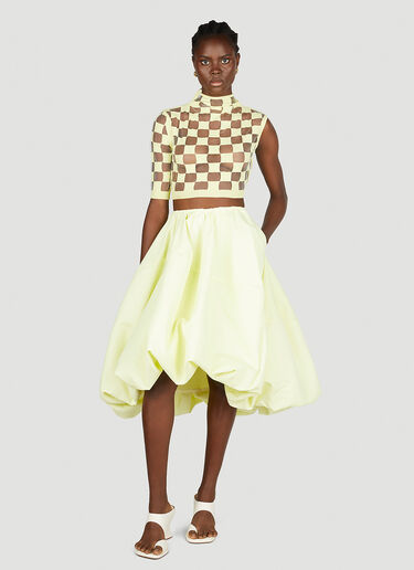 Sportmax Asymmetric Checked Top Yellow spx0252017