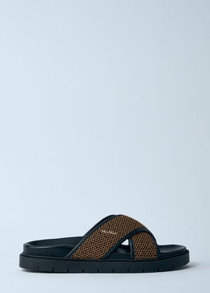 Chloé Logo Plaque Slides Beige chl0259029
