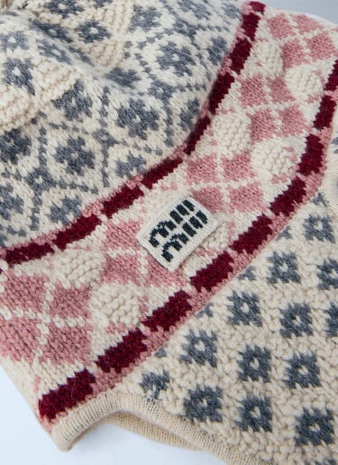LN-CC® - Miu Miu: Wool and Cashmere Visor Hat - Pink Miu Miu Wool and Cashmere Visor Hat Pink miu0366045