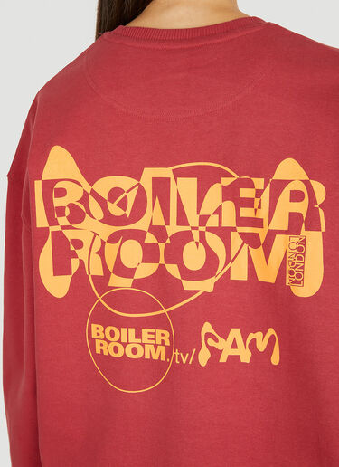 Boiler Room x P.A.M. Logo Print Sweatershirt Red bor0350005