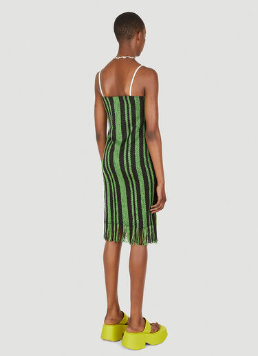 JW Anderson Braided Fringe Camisole Dress Green jwa0248008