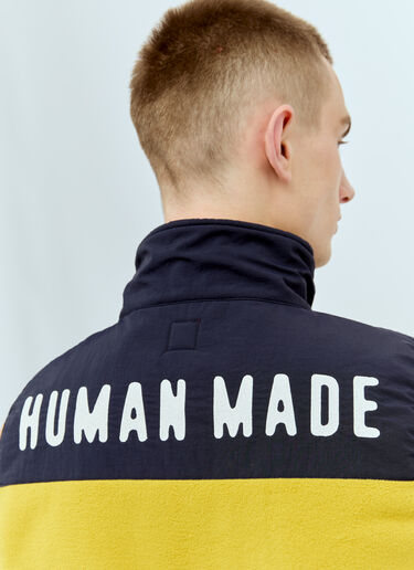 Human Made 对比色拼接抓绒背心  黄色 hmd0155003
