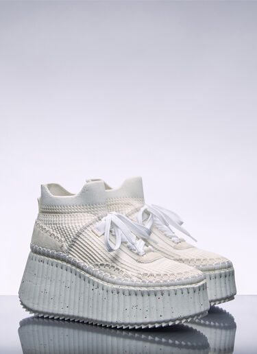 Chloé Nama Wedge Sneakers White chl0258025