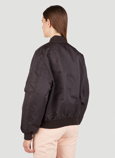 Raf Simons Logo Patch Bomber Jacket Brown raf0251002