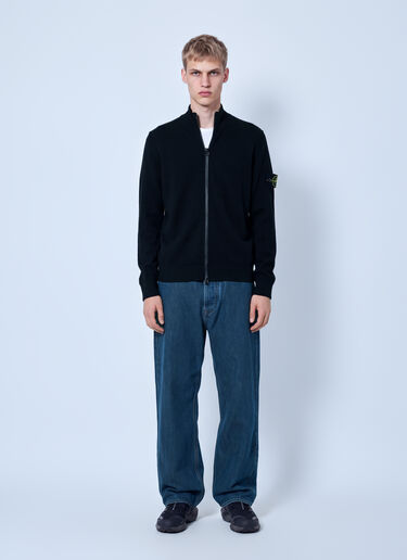 LN-CC® - Stone Island: Five-Pocket Wide-Leg Denim Jeans - Blue Stone Island Five-Pocket Wide-Leg Denim Jeans Blue sto0165110