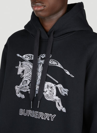 Burberry Embroidered EKD Cotton Hooded Sweatshirt Black bur0153026
