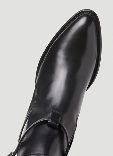 Saint Laurent Ratched 45 Leather Ankle Boots Black sla0245165