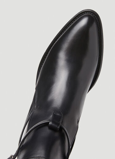 Saint Laurent 래치드 45 가죽 앵클부츠 블랙 sla0245165