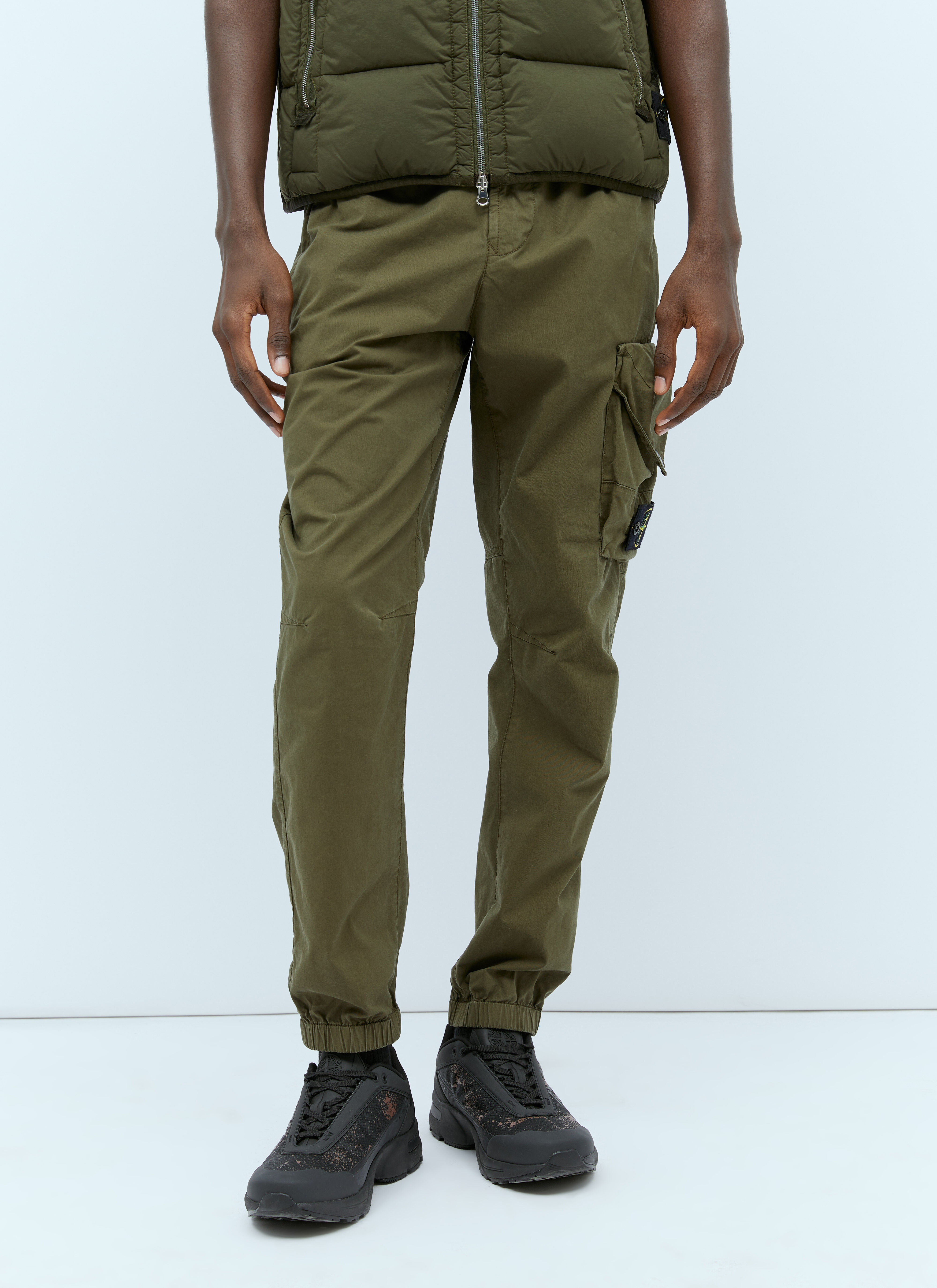 Stone Island Men s Cargo Track Pants in Green LN CC