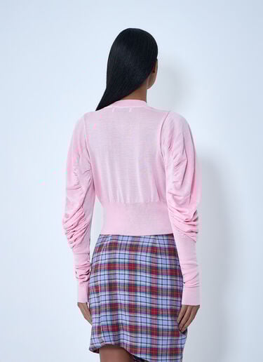 Vivienne Westwood Ruched Sleeve Cardigan Pink vvw0263014