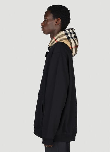 Burberry Check Hooded Sweatshirt Black bur0153014