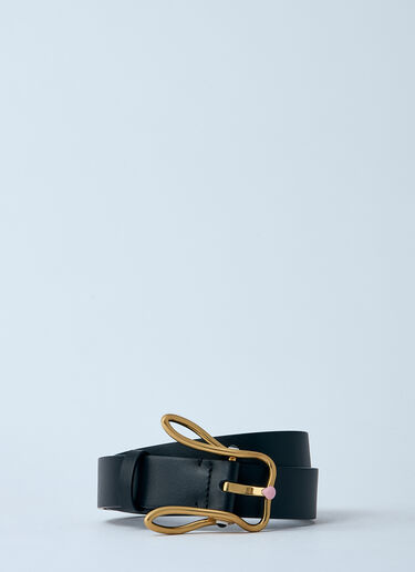 Bottega Veneta Bunny Leather Belt Black bov0260031