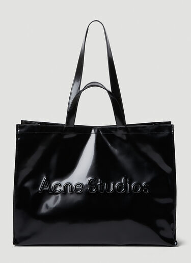 Acne Studios Logo Shopper Tote Bag Black acn0353009