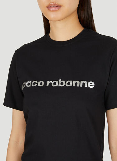 Rabanne Logo Print T-Shirt Black pac0250046