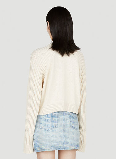 Logo Knit Sweater Balmain Logo Knit Sweater Cream bln0252012