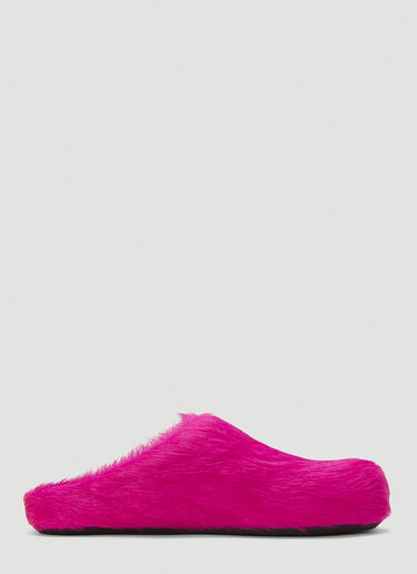 Marni Calf-Hair Mules Pink mni0244012