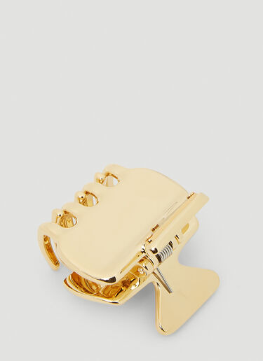 Prada 三角形铭牌发夹 金色 pra0251023
