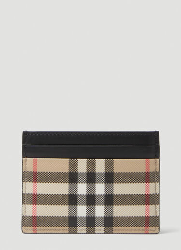 Burberry Sandon Check Card Holder Brown bur0147164