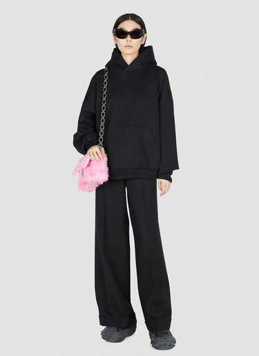 Balenciaga 로고 프린트 후드 스웨트셔츠 블랙 bal0251019